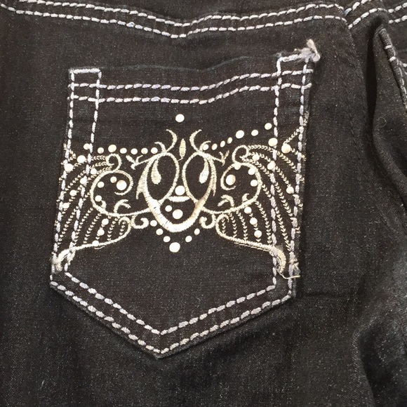 DG2 byDiane Gilman Jean pants suit with rhinestone, size XS - Picture 6 of 7